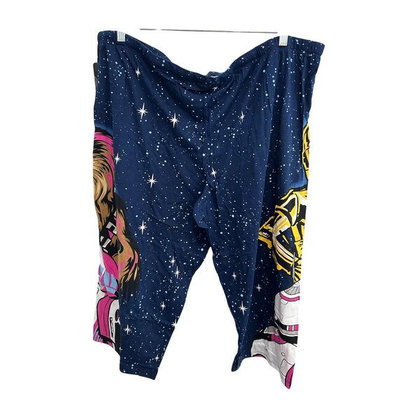 Star Wars  Knit Capri Pajama Pants Navy Blue Plus Size 3X Novelty Sleepwear NWT - Picture 2 of 13